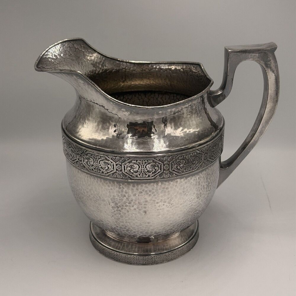 Antique Bernard Rice Etchardt 4451 1924 Apollo EPNS Silverplate Pitcher 7.5"